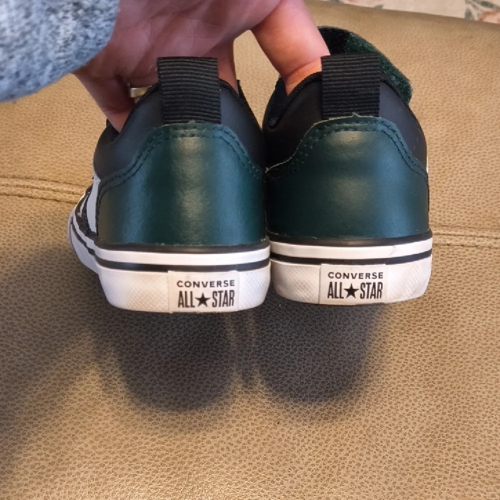 Converse Black and Teal Sneakers